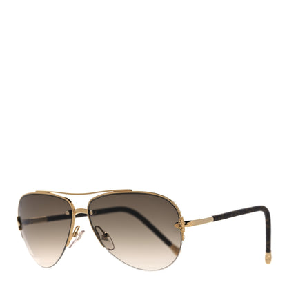 Louis Vuitton Monogram Petite Viola Pilote Aviator Sunglasses Z0571U Brown 1 of 9