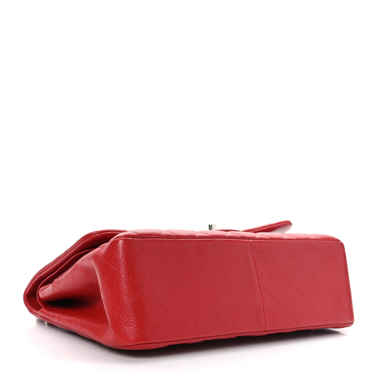 Chanel Caviar Quilted Jumbo Double Flap Red 4 of 9