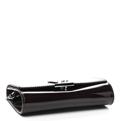 Louis Vuitton Patent Louise PM Chain Clutch Black 3 of 7