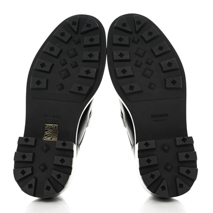 Hermes Glossed Calfskin First Oxford 35.5 Black 5 of 9