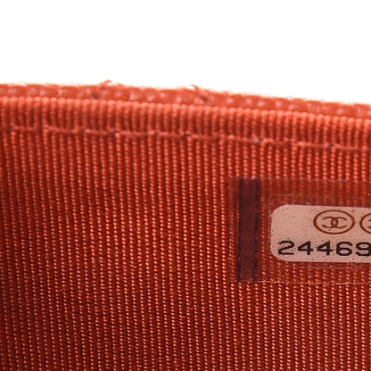 Chanel Caviar Quilted Card Holder Orange 8 of 10