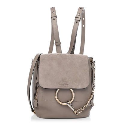 Chloe Suede Calfskin Small Faye Backpack Motty Grey 1 of 9