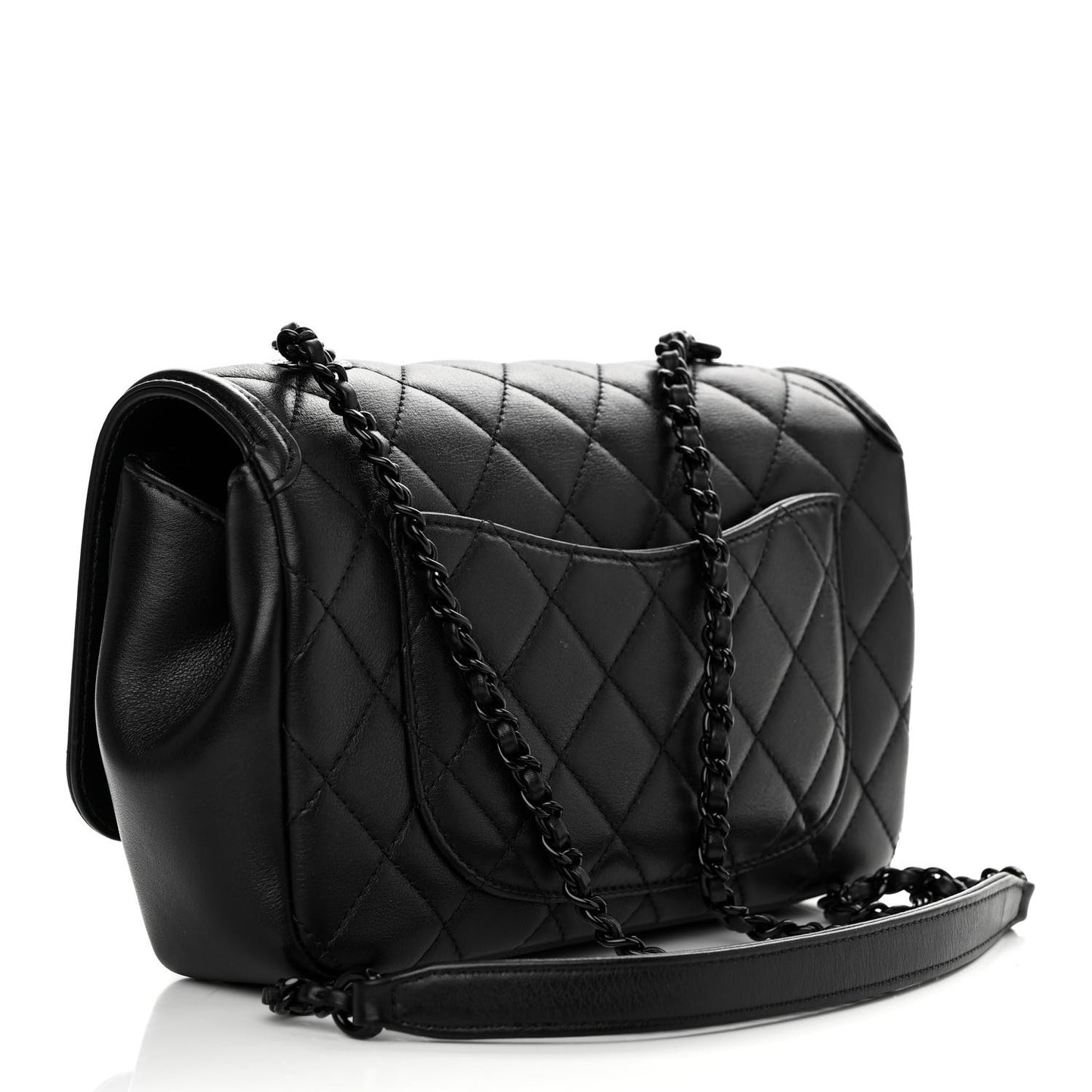 Lambskin Quilted Small CC Filigree Flap Black