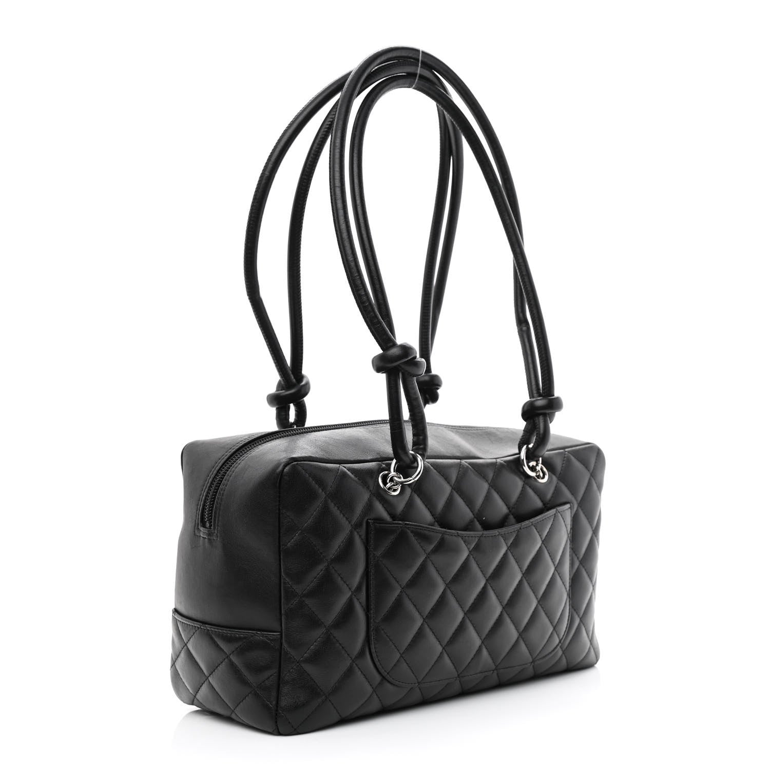 Chanel Calfskin Quilted Large Cambon Bowler Black 3 of 10
