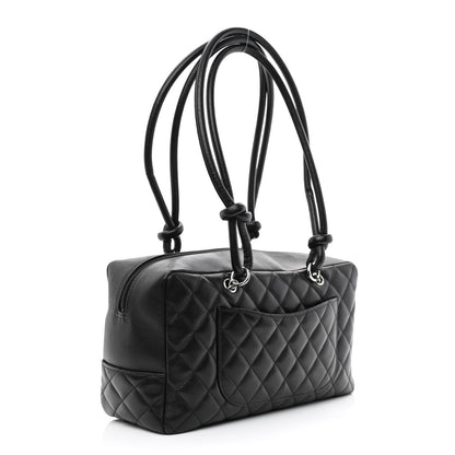 Chanel Calfskin Quilted Large Cambon Bowler Black 3 of 10