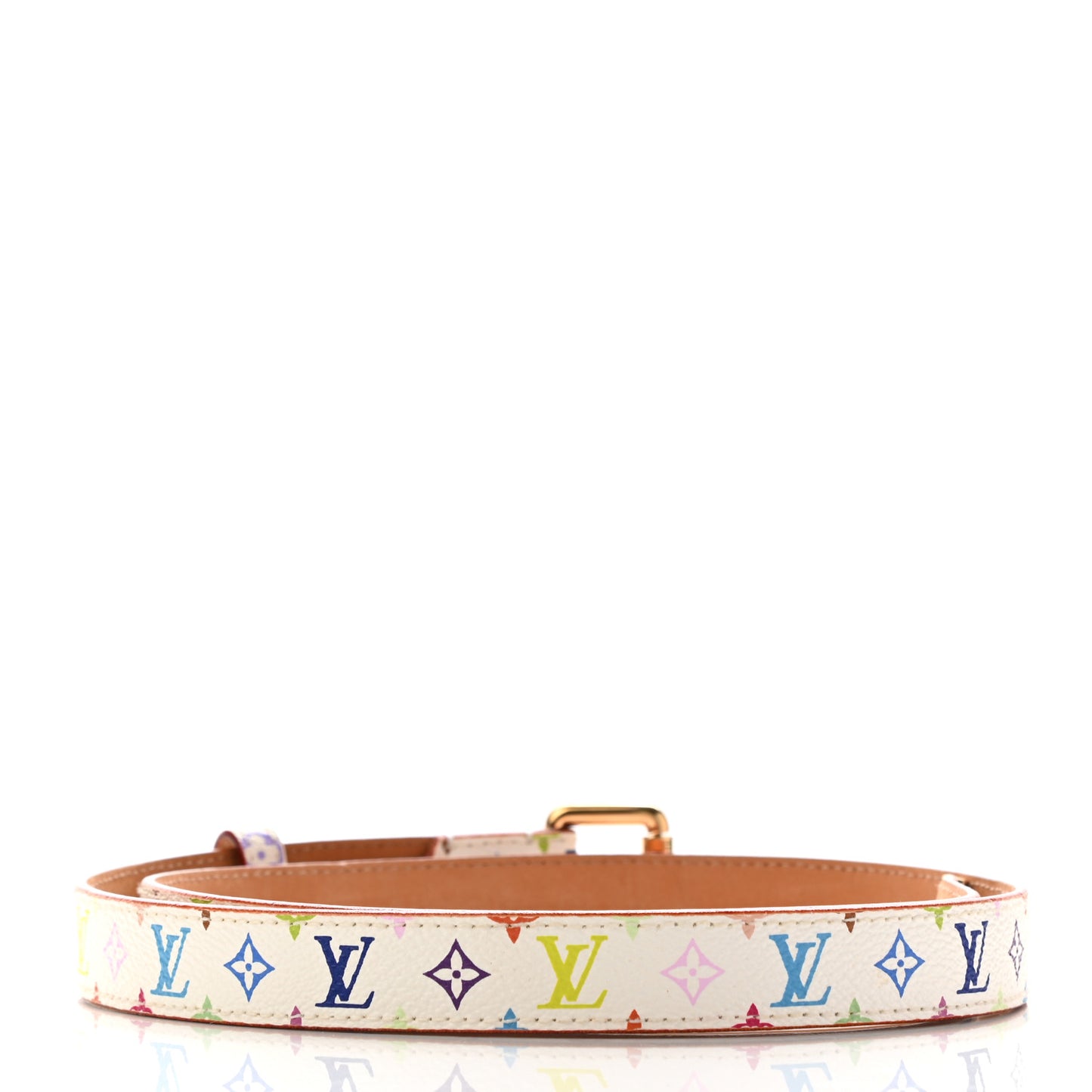 Monogram Multicolor Belt 80 32 White