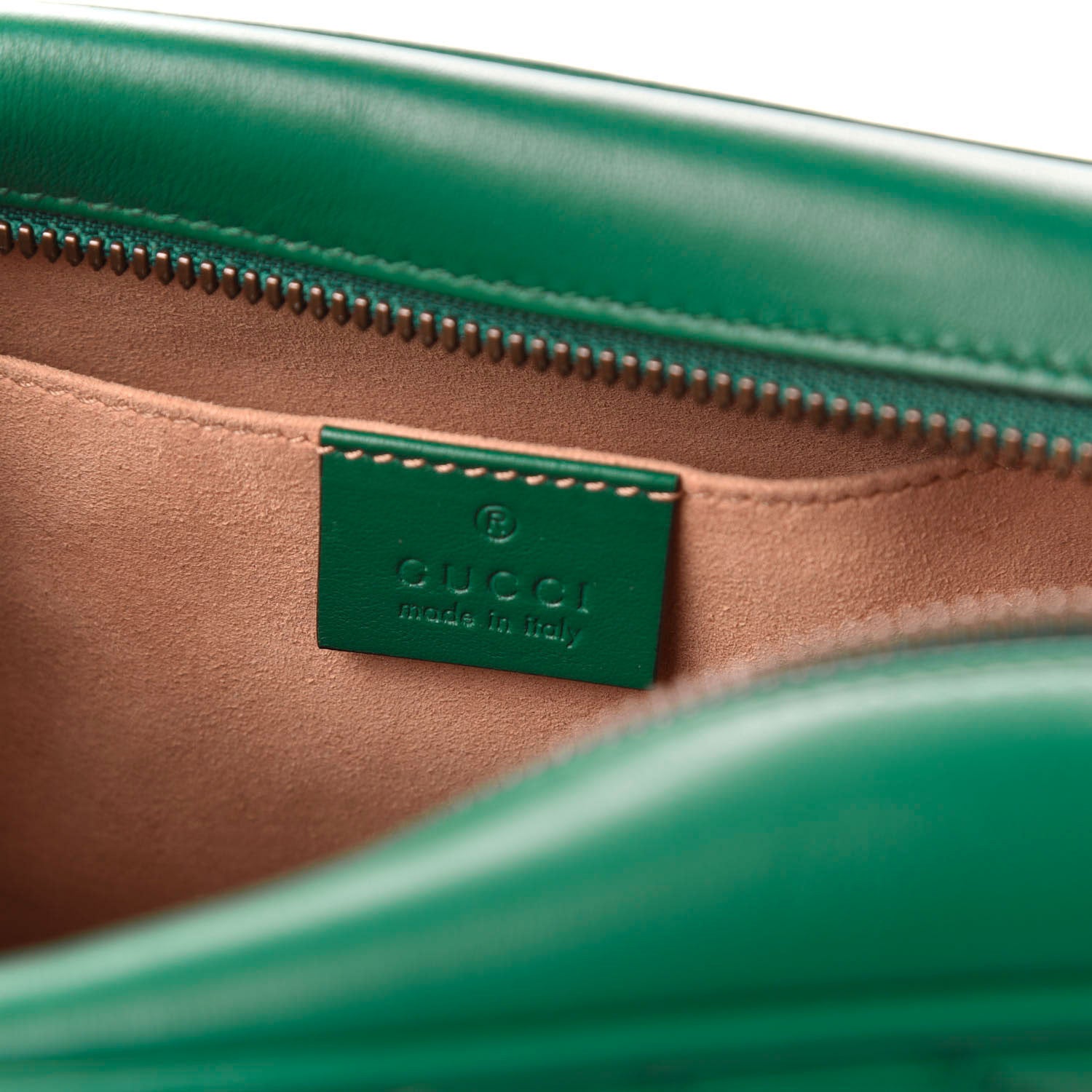 Gucci Calfskin Matelasse Small GG Marmont Chain Shoulder Bag Emerald Green 8 of 10