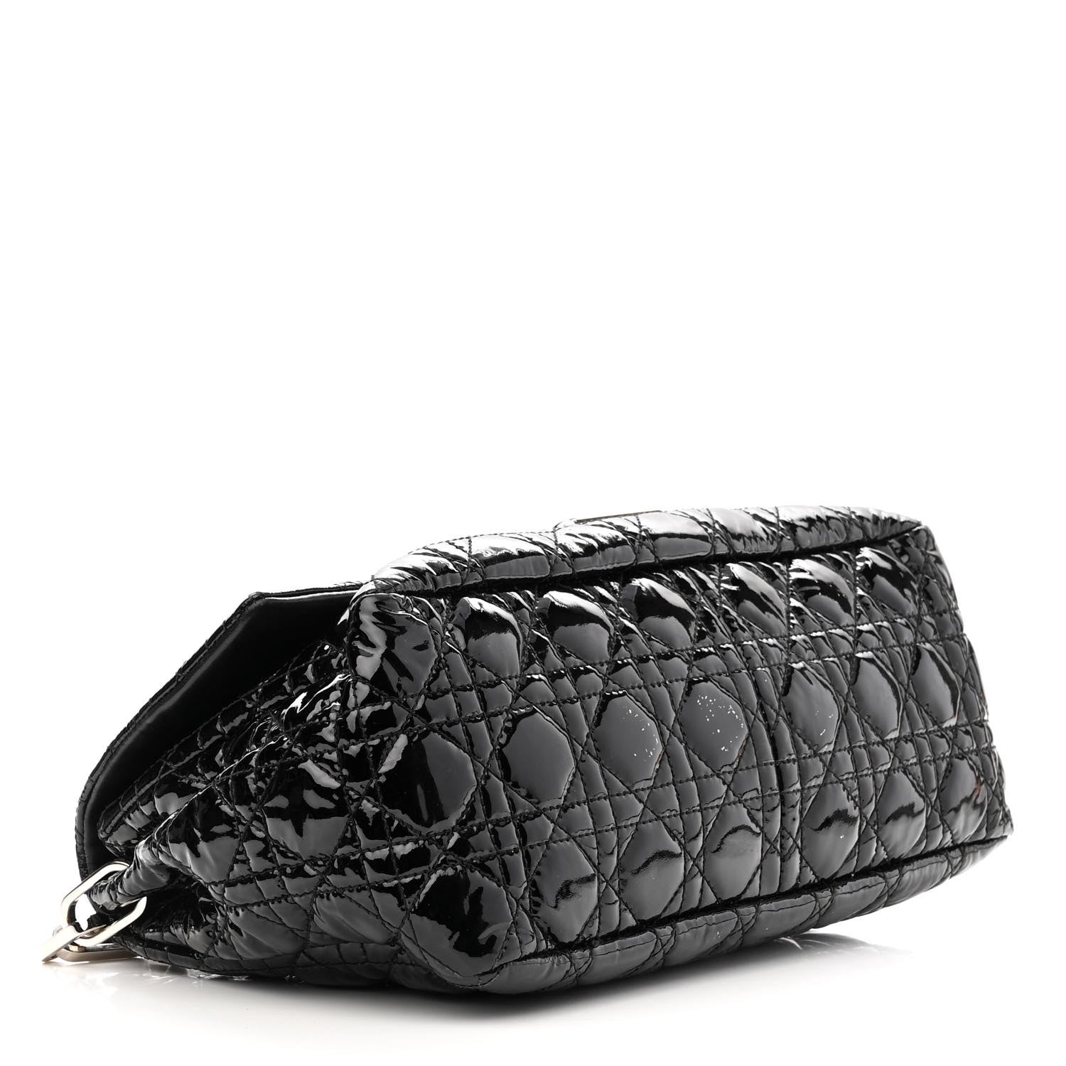 Christian Dior Patent Cannage New Lock Flap Black 4 of 19