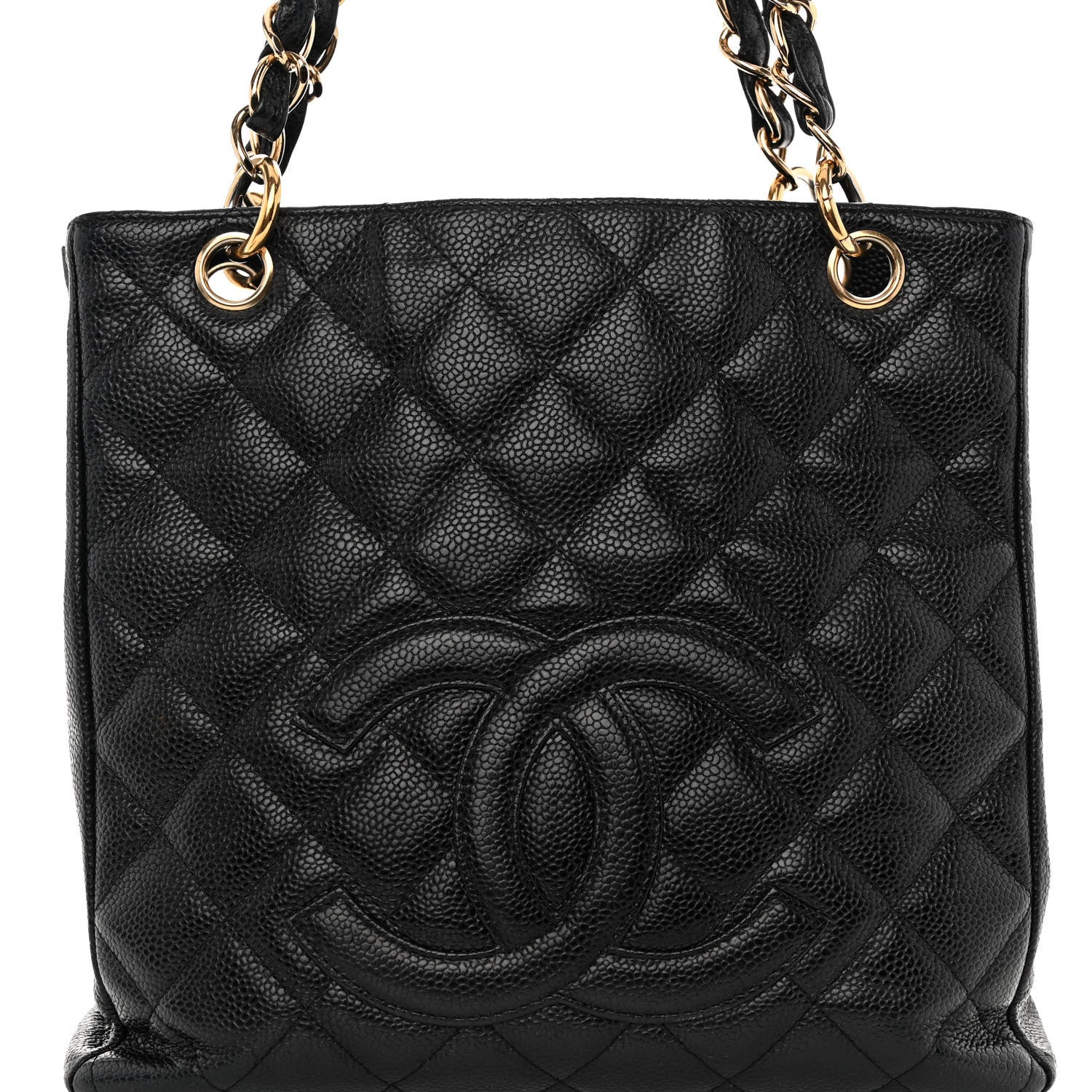 Chanel Caviar Quilted Petit Shopping Tote PST Black 8 of 11
