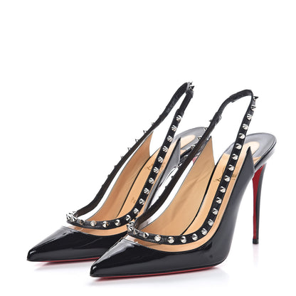 Christian Louboutin Patent PVC Kid Brigadine 100 Pumps 39 Black 3 of 8