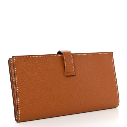 Hermes Epsom Bearn Gusset Wallet Gold 3 of 8