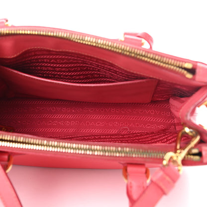Prada Saffiano Mini Galleria Double Zip Tote Fragola 6 of 23
