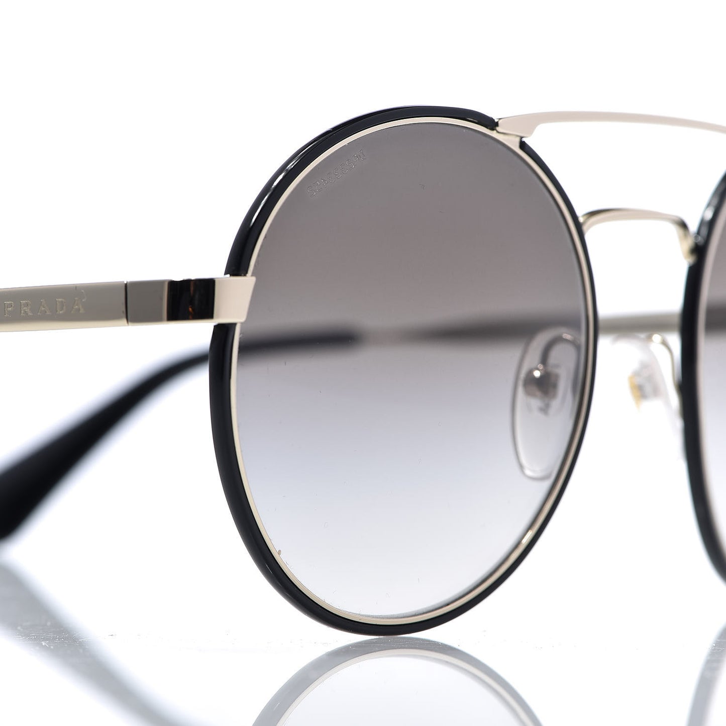 Round Sunglasses SPR 51S Black Silver