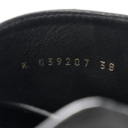 Chanel Calfskin Velvet CC Cap Toe Boots 38 Black 6 of 10