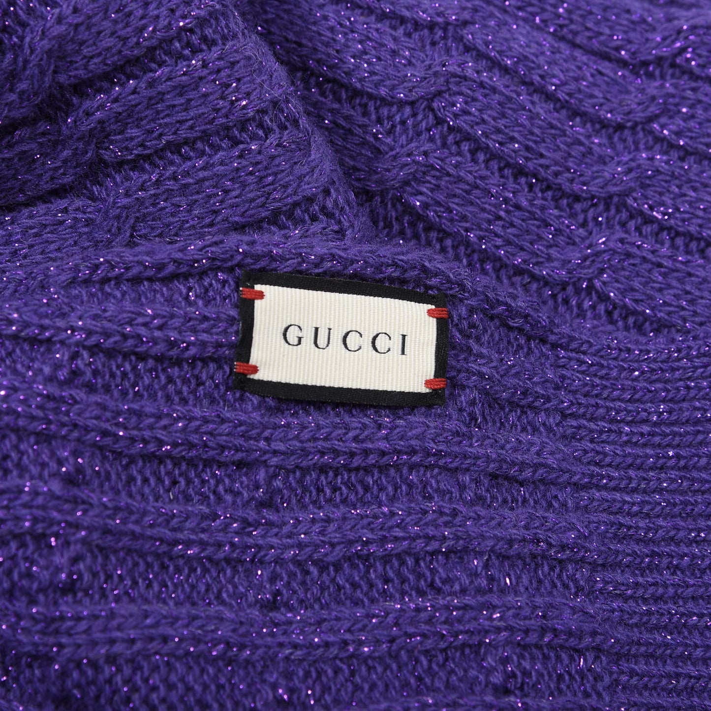 Wool Knit Shine Reg Scarf Parma Violet Dark Purple