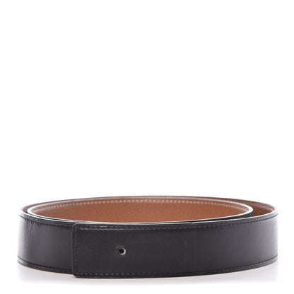 Hermes Box Togo 32mm Belt Strap 90 Black Gold 1 of 7
