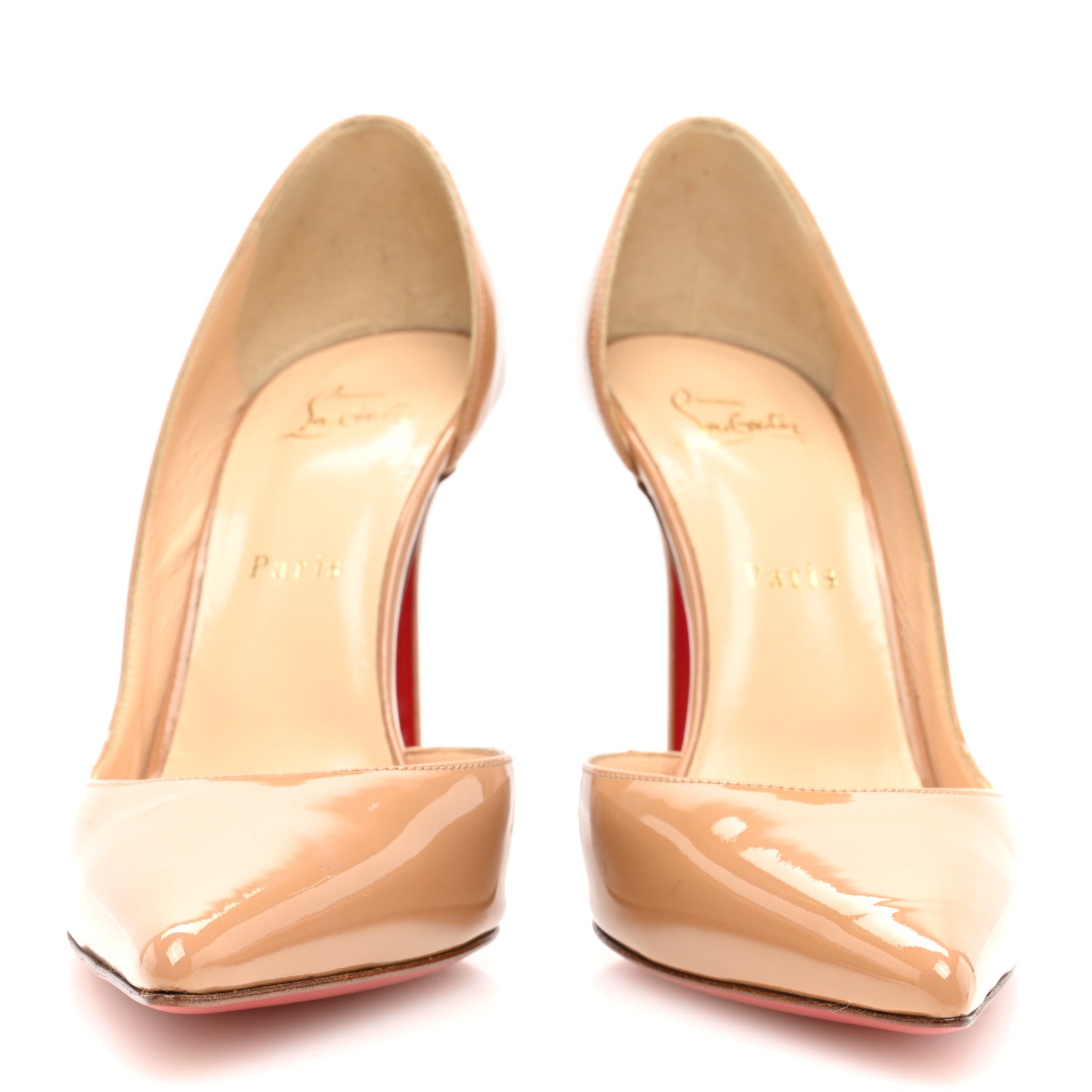 Christian Louboutin Patent Iriza 100 Pumps 40 Nude 3 of 7
