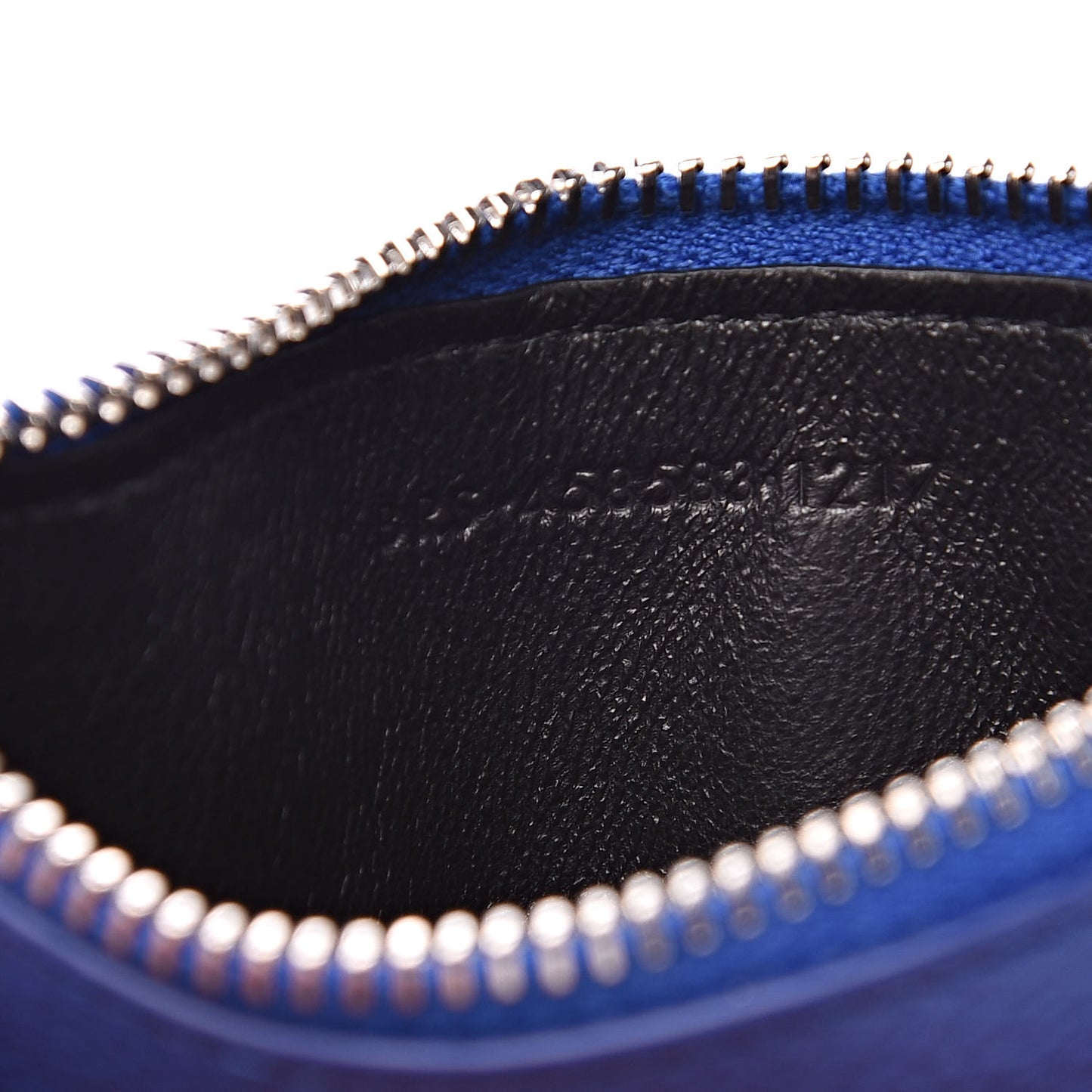 Grained Calfskin 5 Fragments Zip Pouch Card Holder Deep Marjorelle