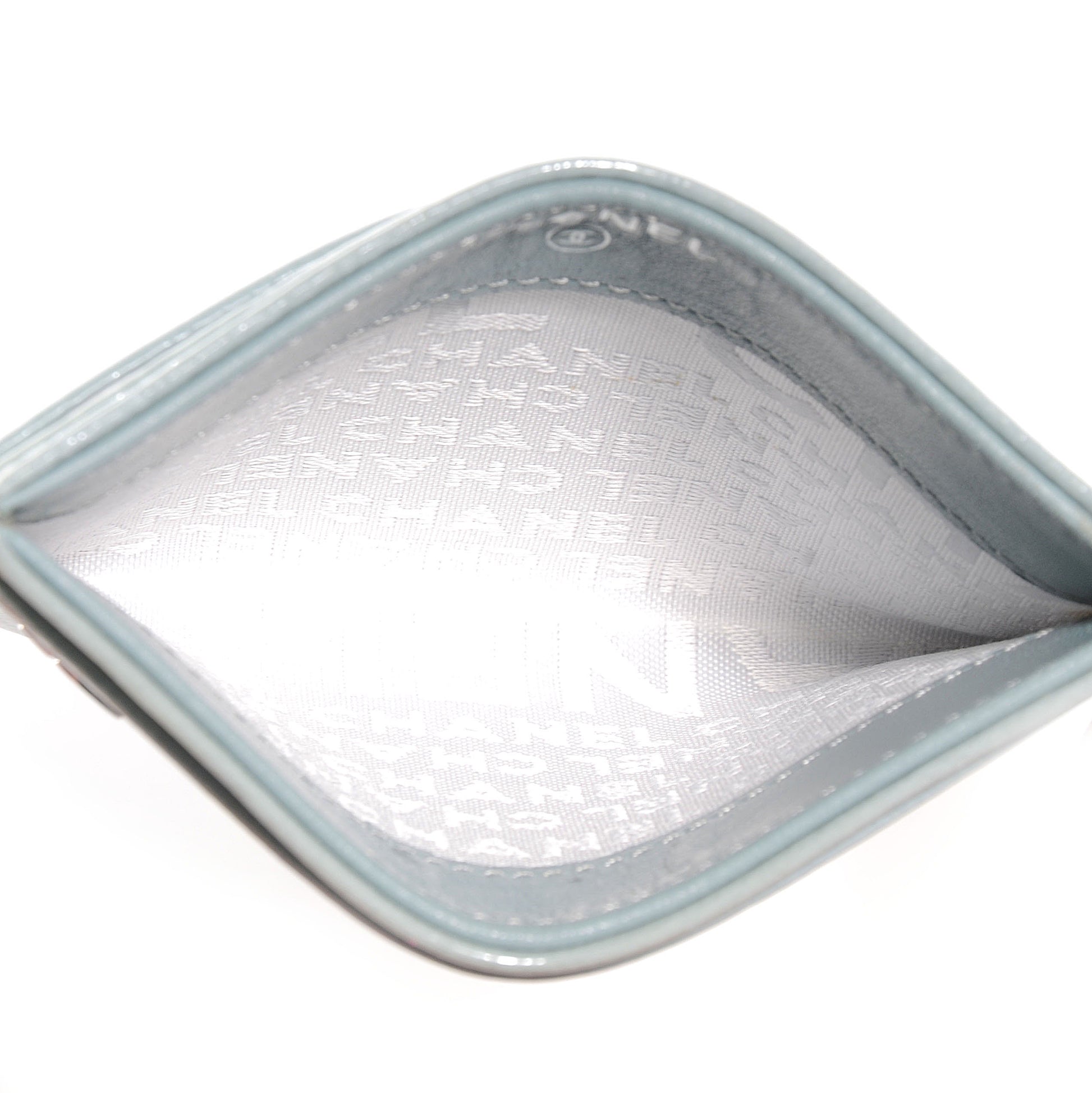 Chanel Patent Credit Card Holder Light Blue 5 of 8