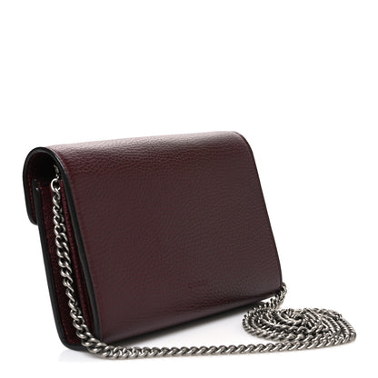 Gucci Dollar Calfskin Crystal Mini Dionysus Chain Wallet Vintage Bordeaux 3 of 11