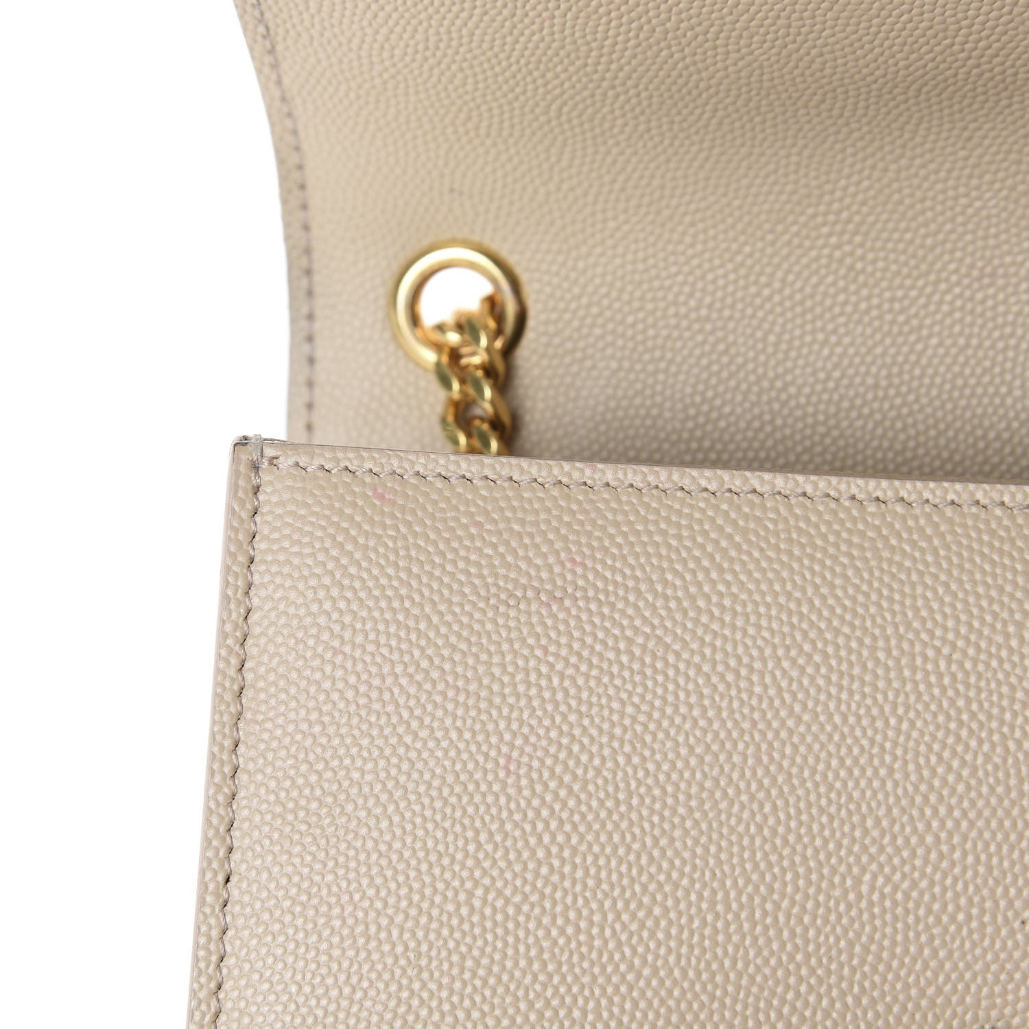 Saint Laurent Grain De Poudre Small Monogram Kate Satchel Nude Powder 9 of 9