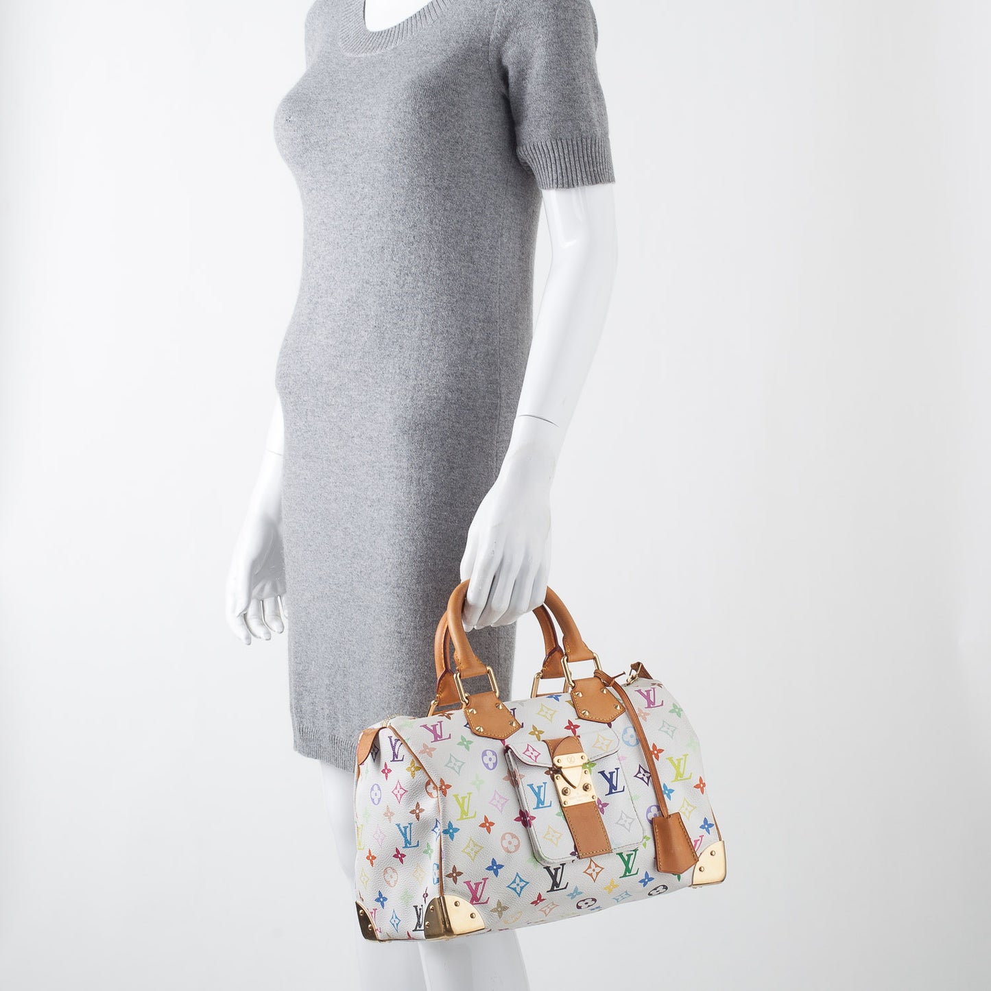 Monogram Multicolor Speedy 30 White