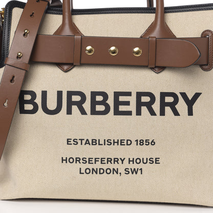 Burberry Calfskin Canvas Logo Print Medium Belt Bag Malt Brown Black 11 of 11