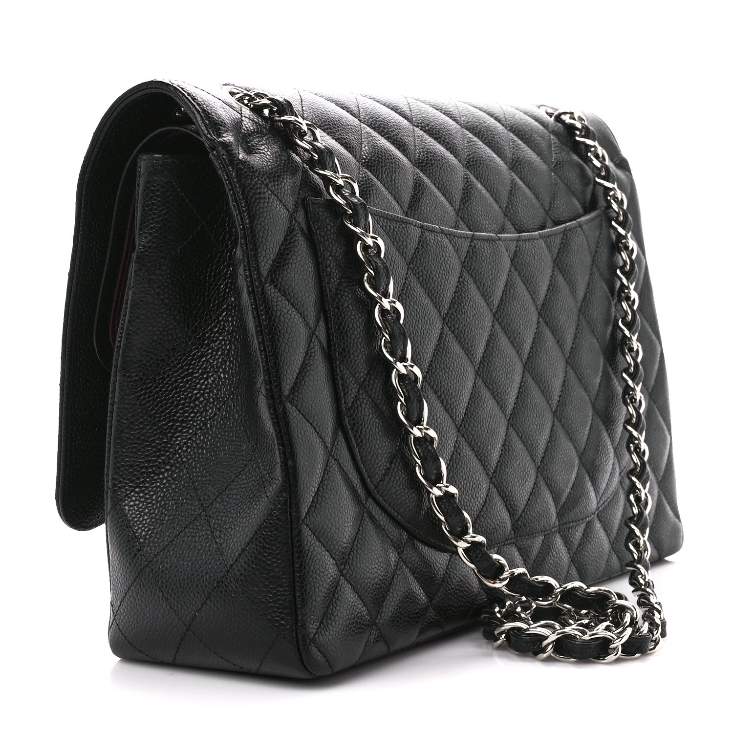 Chanel Caviar Quilted Maxi Double Flap Black 3 of 12