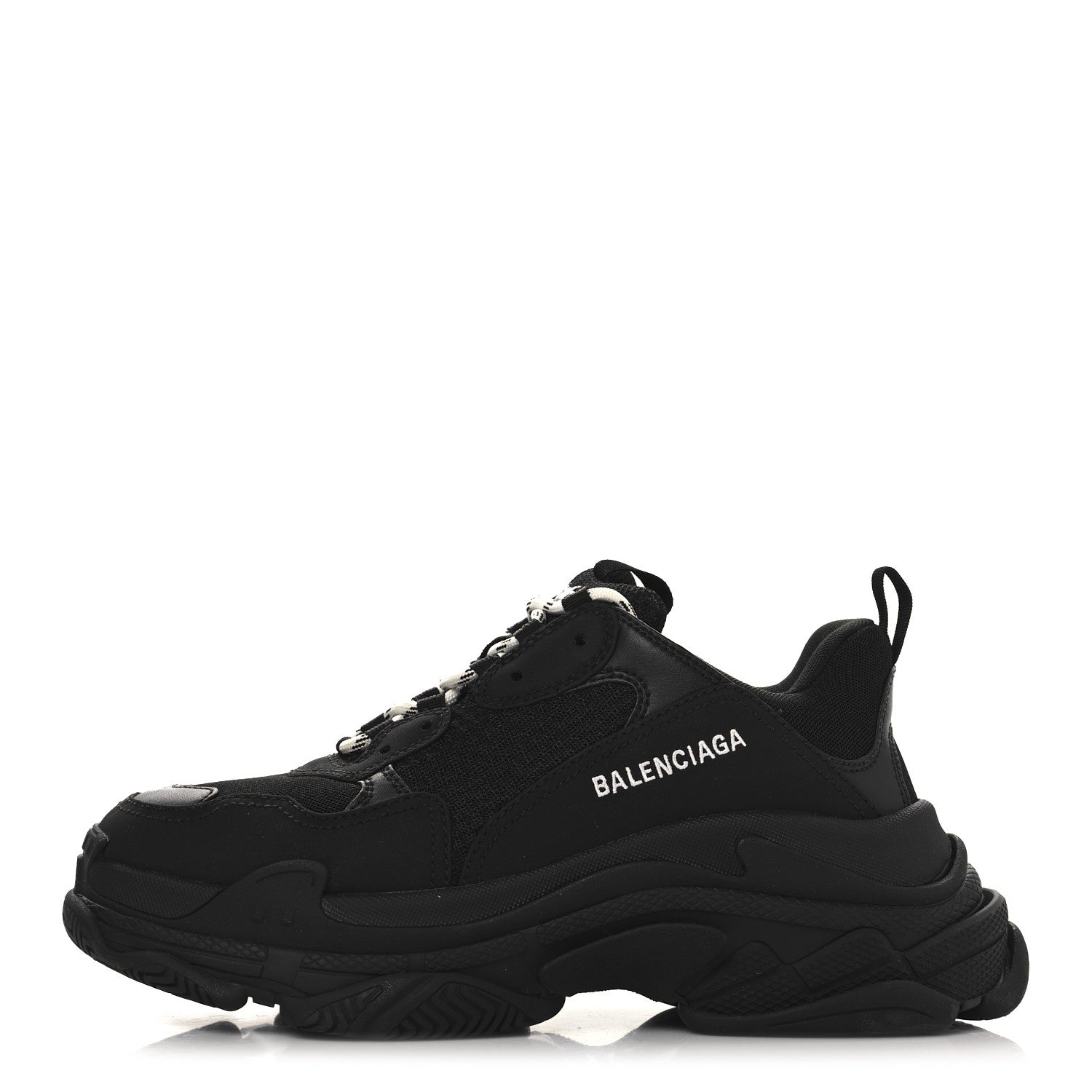 Balenciaga Fabric Mesh Womens Triple S Sneakers 41 Black 1 of 8