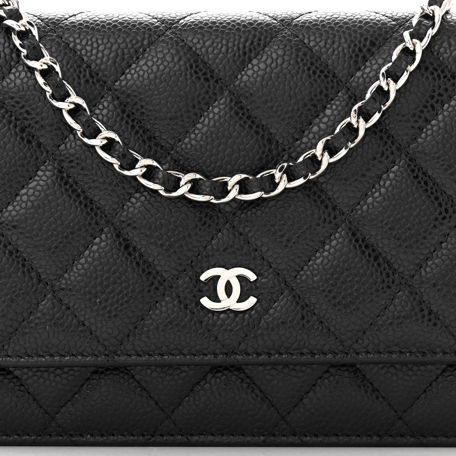 Chanel Caviar Quilted Wallet on Chain WOC Black 9 of 12