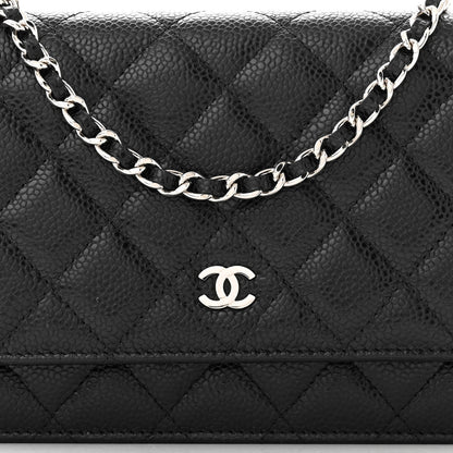 Chanel Caviar Quilted Wallet on Chain WOC Black 9 of 12