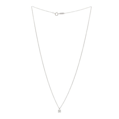 Tiffany Platinum Diamond .28ct Solitaire Pendant Necklace 3 of 4