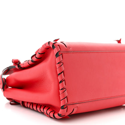 Fendi Vitello Seta Century Nappa Whipstitch Mini Peekaboo Iconic Satchel Fiamma 10 of 11
