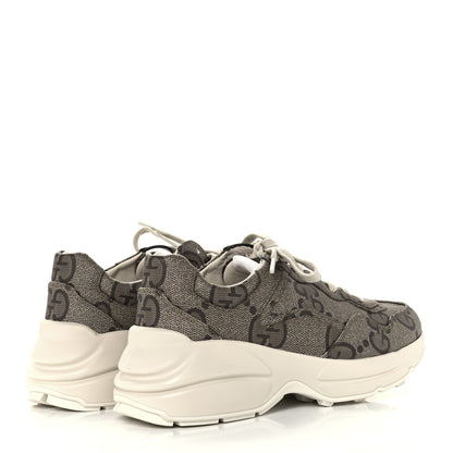 Gucci Maxi GG Supreme Monogram Gucci 100 Womens Rhyton Sneakers 37.5 Beige Ebony 4 of 12