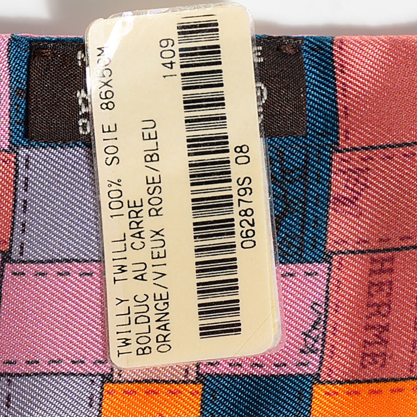 Silk Bolduc Au Carre Twilly Orange Vieux Rose Bleu