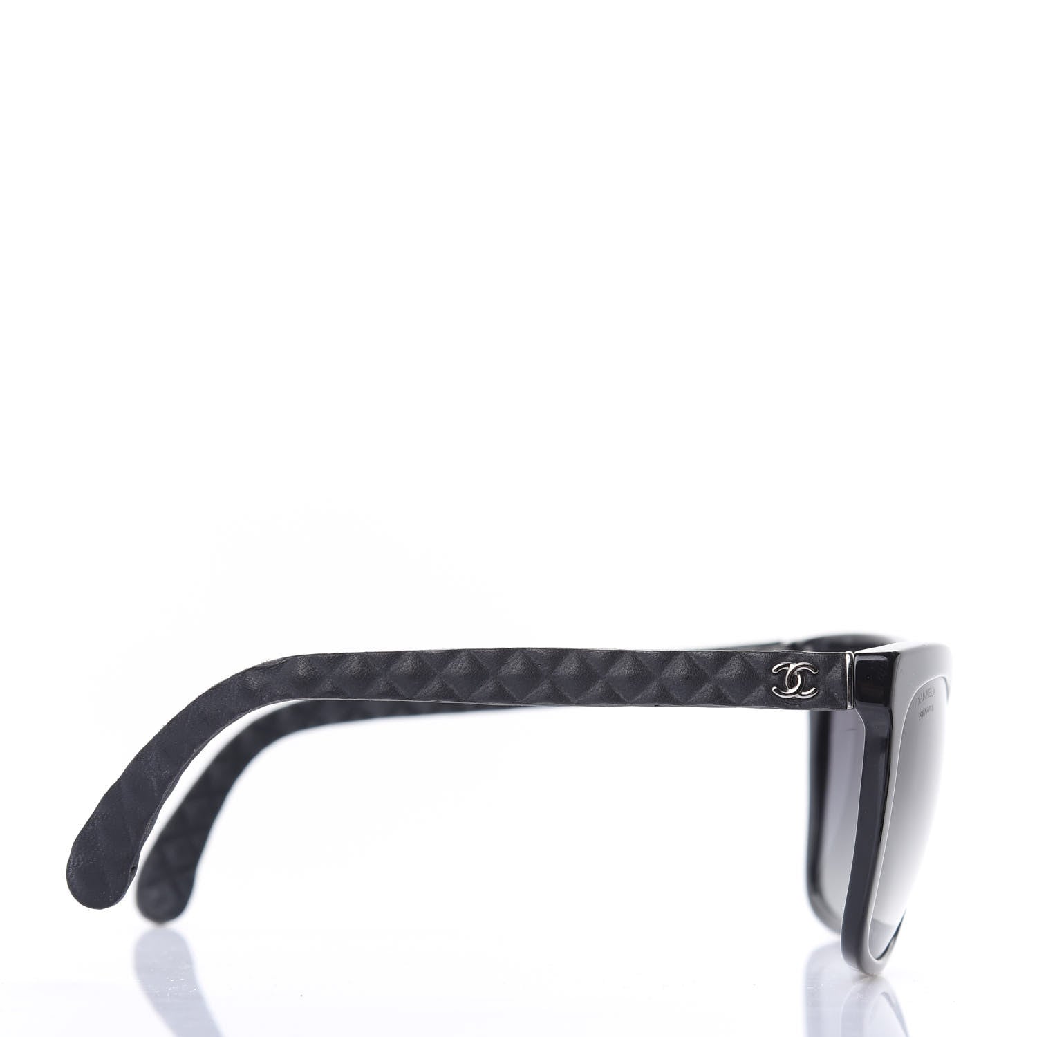 Chanel Acetate Quilted Polarized Butterfly CC Sunglasses 5288-Q Black 3 of 8