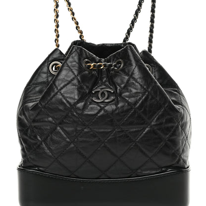 Chanel Aged Calfskin Quilted Small Gabrielle Backpack Black 8 of 13