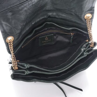 Lanvin Lambskin Quilted Medium Sugar Flap Shoulder Bag Bottle Green 6 of 7