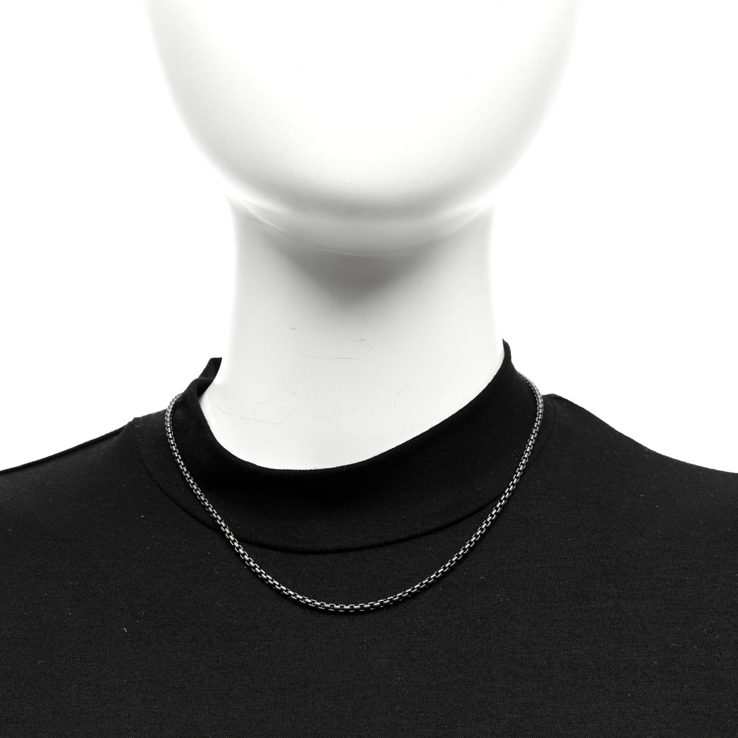 Darkened Sterling Silver 2.7mm Box Chain Necklace 16"