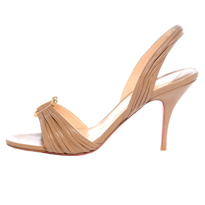 Christian Louboutin Nappa Vanestic 85 Slingback Heels Corde 37 1 of 6