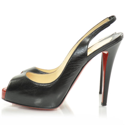 Christian Louboutin Kid No Prive 120 Pumps 37 Black Red 1 of 7