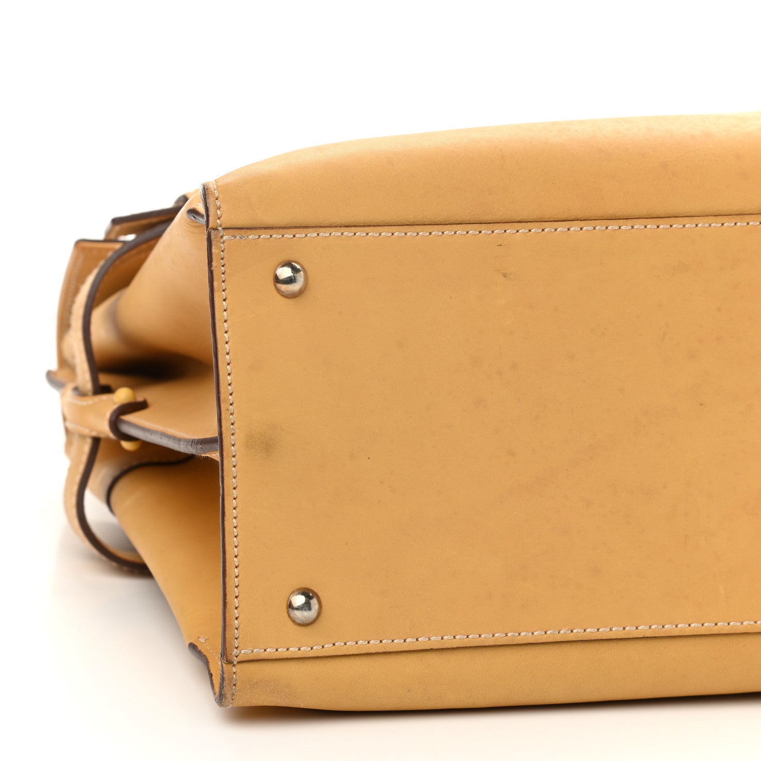 Salvatore Ferragamo Calfskin Double Handle Tote Tan 5 of 14