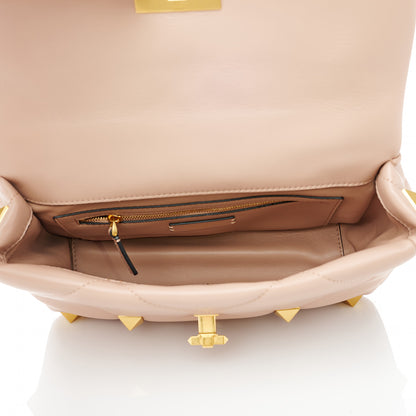 Valentino Garavani Nappa Large Roman Stud Shoulder Bag Rose Cannelle 5 of 9
