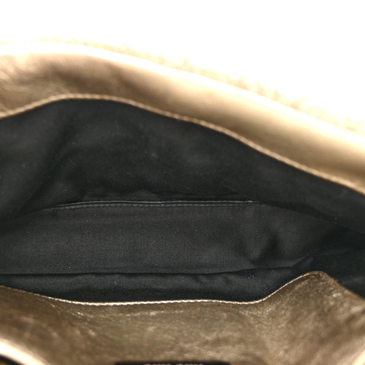 Miu Miu Metallic Nappa Matelasse Crystal Flap Clutch Gold 5 of 15