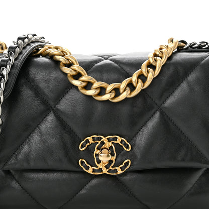 Chanel Goatskin Quilted Medium Chanel 19 Flap Black 8 of 10