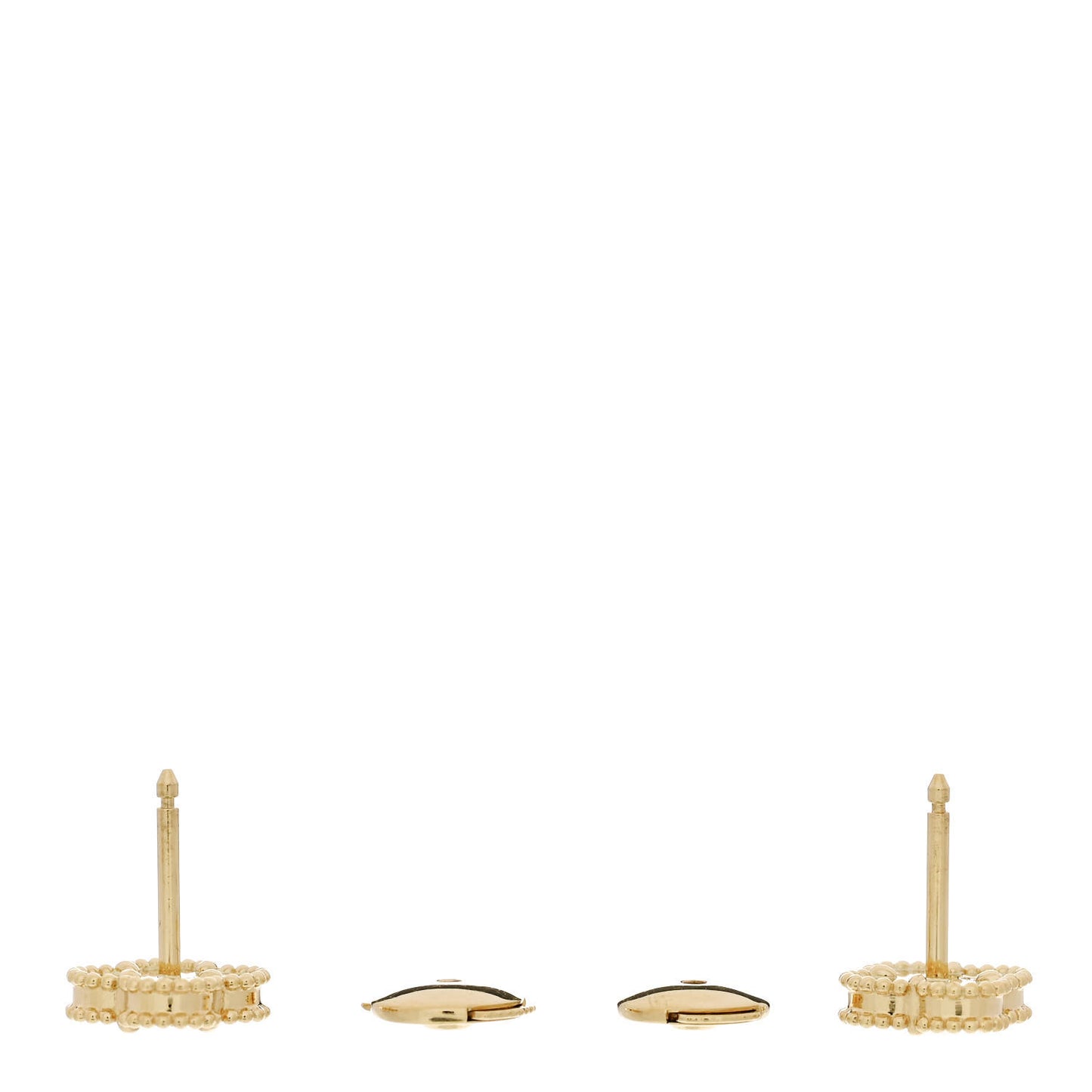 18K Yellow Gold Black Onyx Sweet Alhambra Earrings