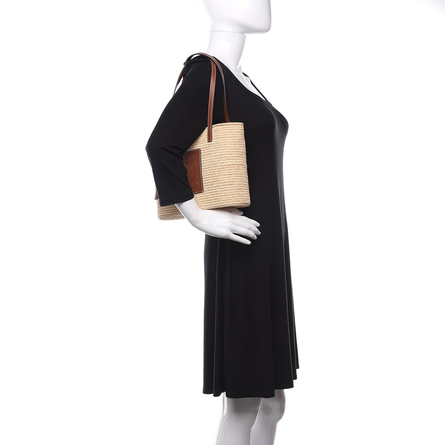 Raffia Square Basket Tote Bag Natural Tan