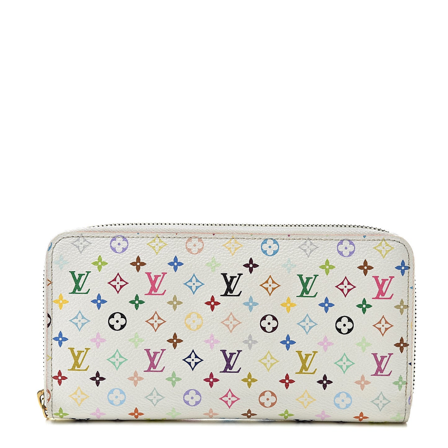 Monogram Multicolor Zippy Wallet White Orange