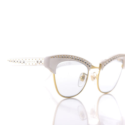 Gucci Clubmaster Cat Eye Sunglasses GG0153S Pearl White 7 of 8