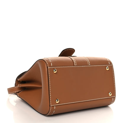 Delvaux Grained Rodeo Calfskin Surpique Mini Brillant Satchel Vegetal Ivory 4 of 7